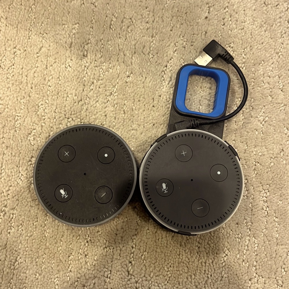 2 Amazon Alexa’s one white, one black